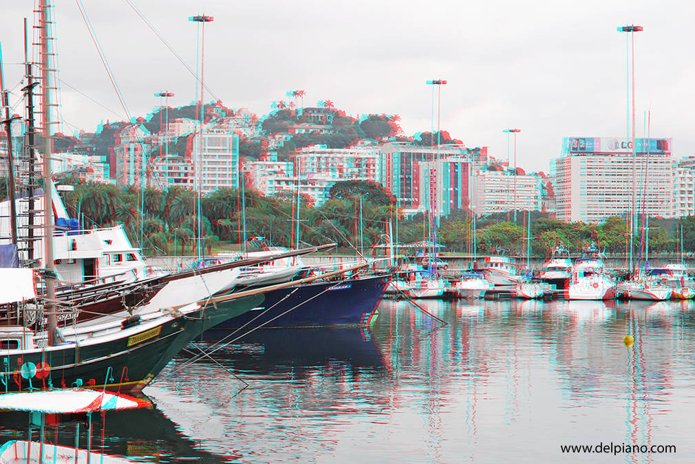 3D stereo Anaglyphs of places and urban situations