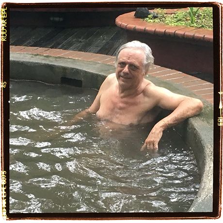 Hot tub (really hot!) naked moment. Hope Google won't censor it