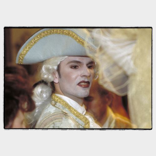 Venice Carnival: effeminate men with traditional costume