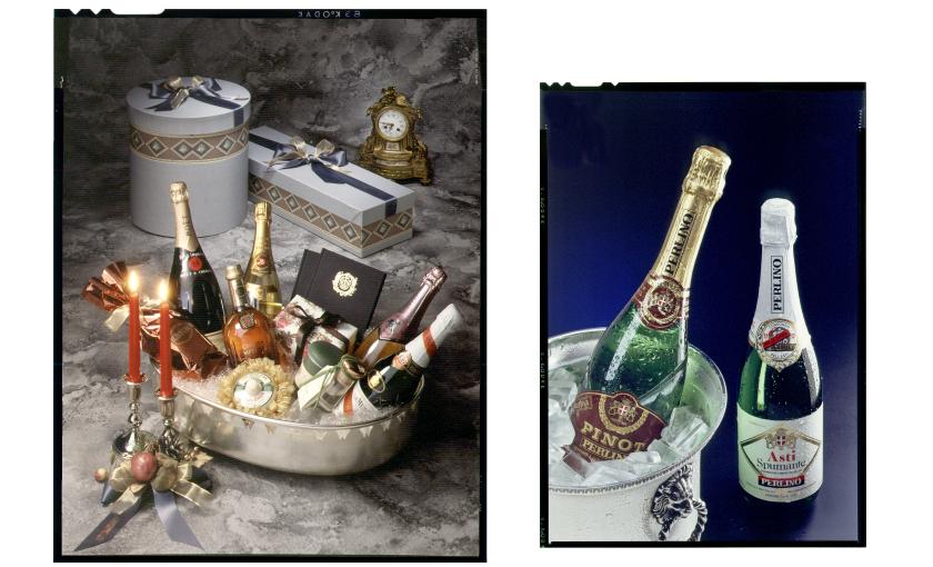 Christmas gift box, and Spumante/Champagne atmosphere
