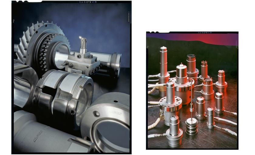 Mechanical lathe important precision parts for a Poster - Injector landscape. All in-camera composition & effects