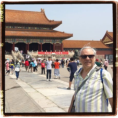 Forbidden City or something like that in Beijing. Full tourist mode