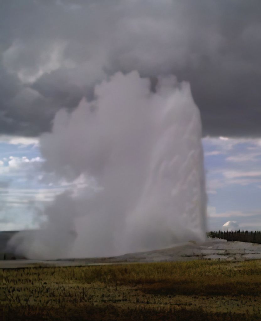 The Old Faithful (and a storm behind it )