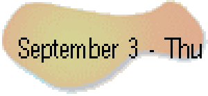   September 3 - Thu